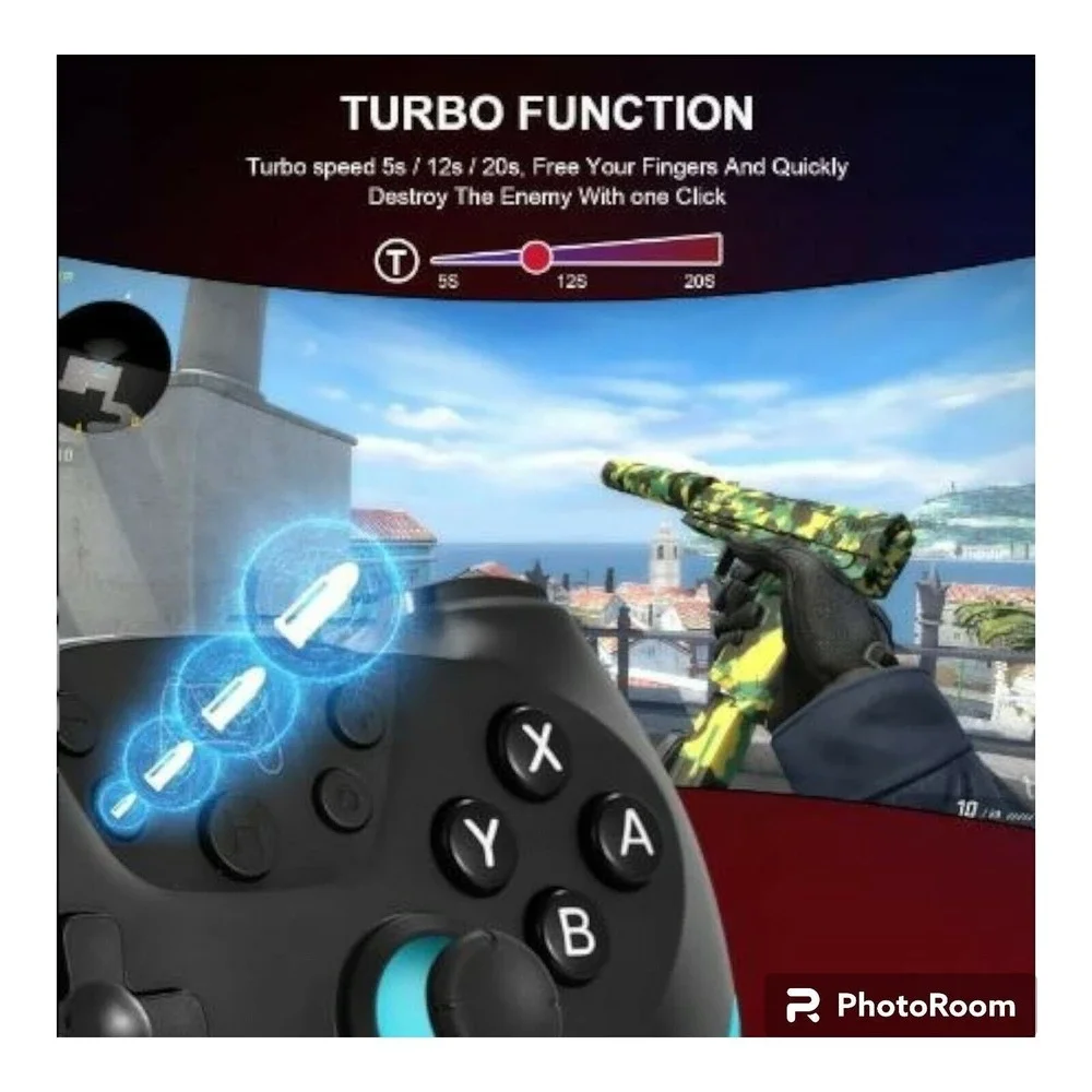 Wireless Controller for Nintendo Switch N-SL Bluetooth USB-C Charging Black NOB